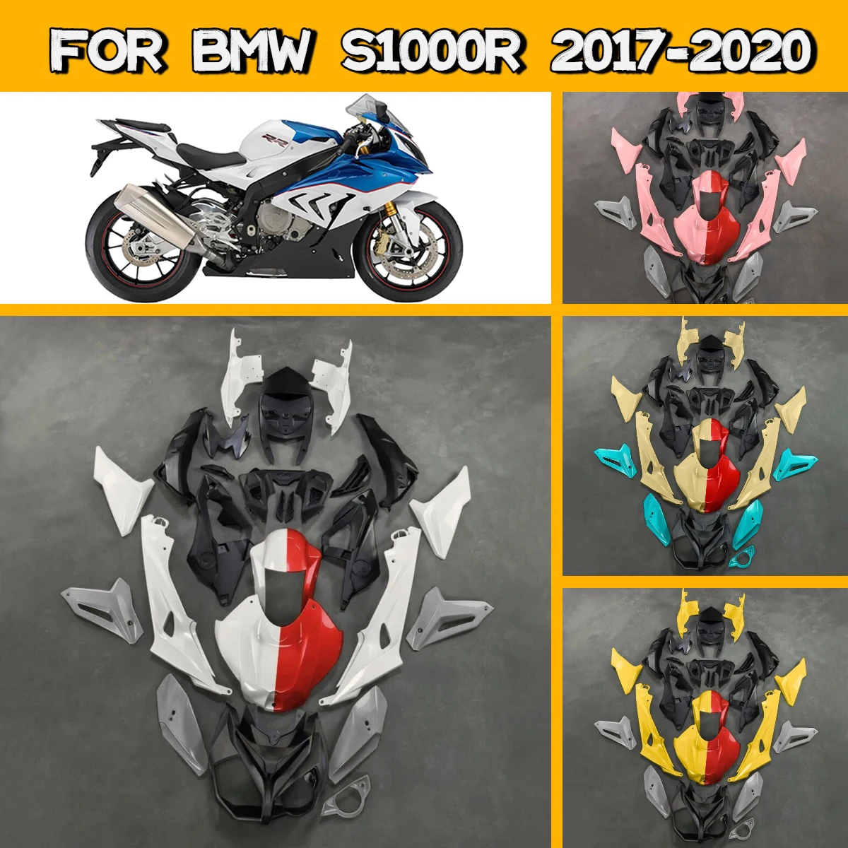 Full Fairings 2017-2020 S1000R Replacement Body Parts Set Fairing Kit for 17-20 BMW S 1000R ABS Plastic
Full Fairings 2017-2020 S1000R Replacement Body Parts Set Fairing Kit for 17-20 BMW S 1000R ABS Plastic