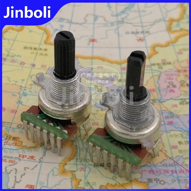 2PCS 161 Type Double Vertical Potentiometer 6Pins B10K B20K B50K B100K Speaker Amplifier Volume Potentiometer Shaft Length 20MM
2PCS 161 Type Double Vertical Potentiometer 6Pins B10K B20K B50K B100K Speaker Amplifier Volume Potentiometer Shaft Length 20MM