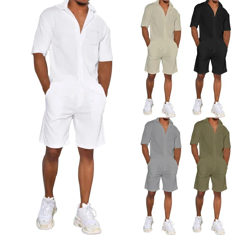 Summer Slim Men's Set with A Lapel, Short Sleeved Shirt, Shorts, Two-piece Loose Fitting Casual Sports Set
Summer Slim Men's Set with A Lapel, Short Sleeved Shirt, Shorts, Two-piece Loose Fitting Casual Sports Set