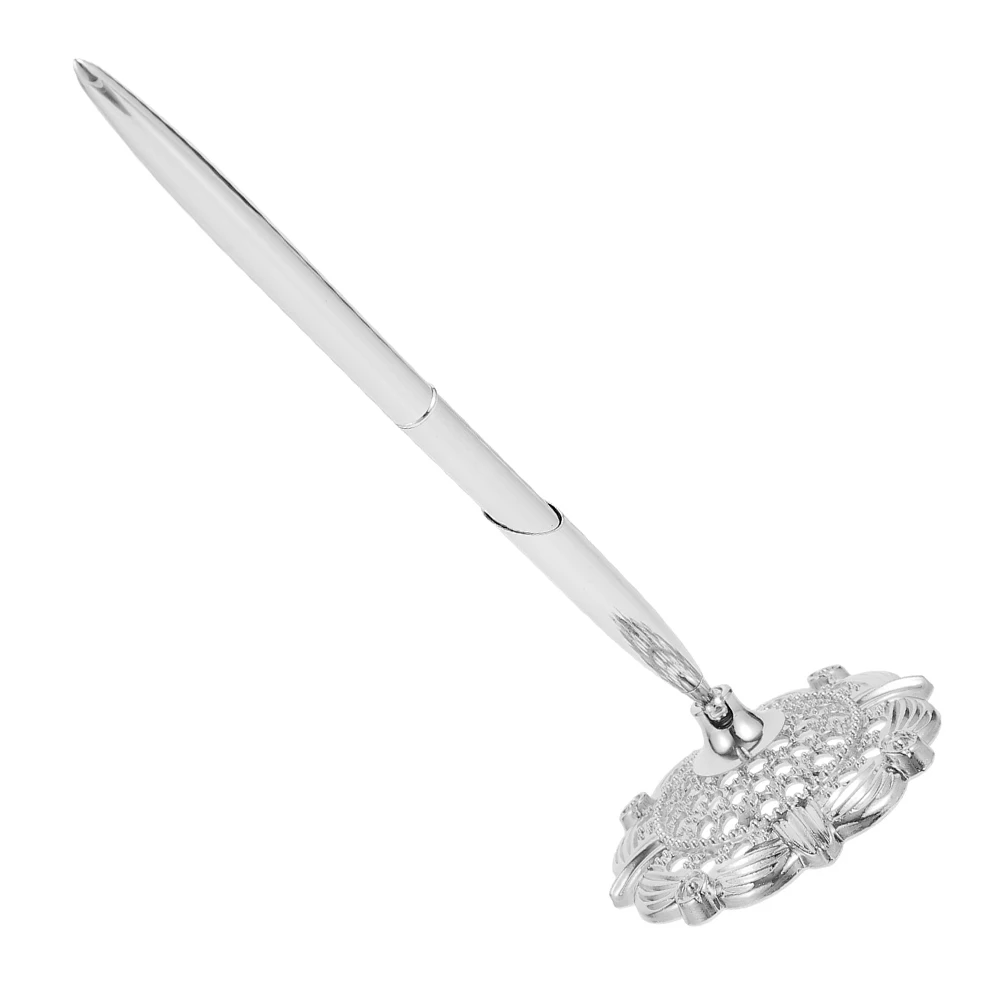 Signature Pen Elegant Business Accessory Writing Silver Hotel Desk Office Guest Book Pen Table Fixed Professional
Signature Pen Elegant Business Accessory Writing Silver Hotel Desk Office Guest Book Pen Table Fixed Professional