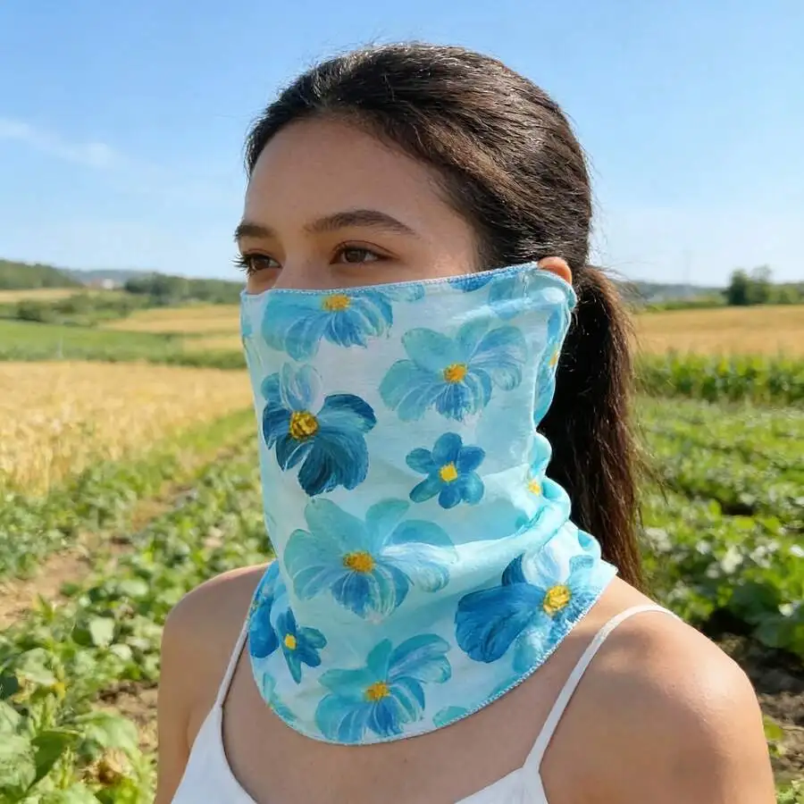 Womens Breathable Floral Print Sun Protection Face Mask And Neck Scarf For Outdoor Activities
Womens Breathable Floral Print Sun Protection Face Mask And Neck Scarf For Outdoor Activities
