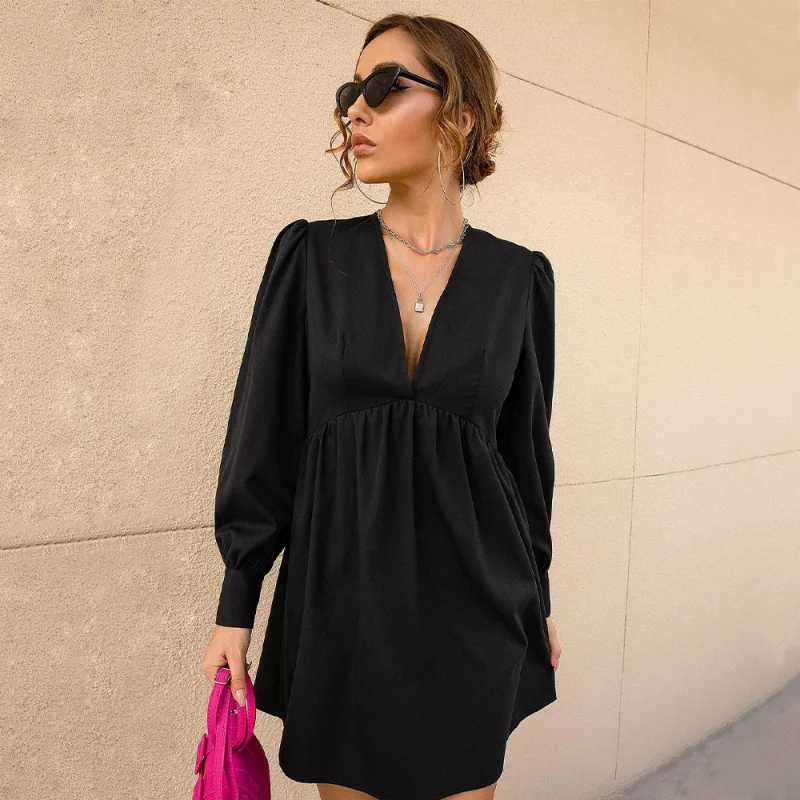 YQ1-2026Spring and Summer Women's Sexy ClothingvCollared Waist Slim Fit Elegant Puff Sleeve Long Sleeve DressaLine skirt
YQ1-2026Spring and Summer Women's Sexy ClothingvCollared Waist Slim Fit Elegant Puff Sleeve Long Sleeve DressaLine skirt