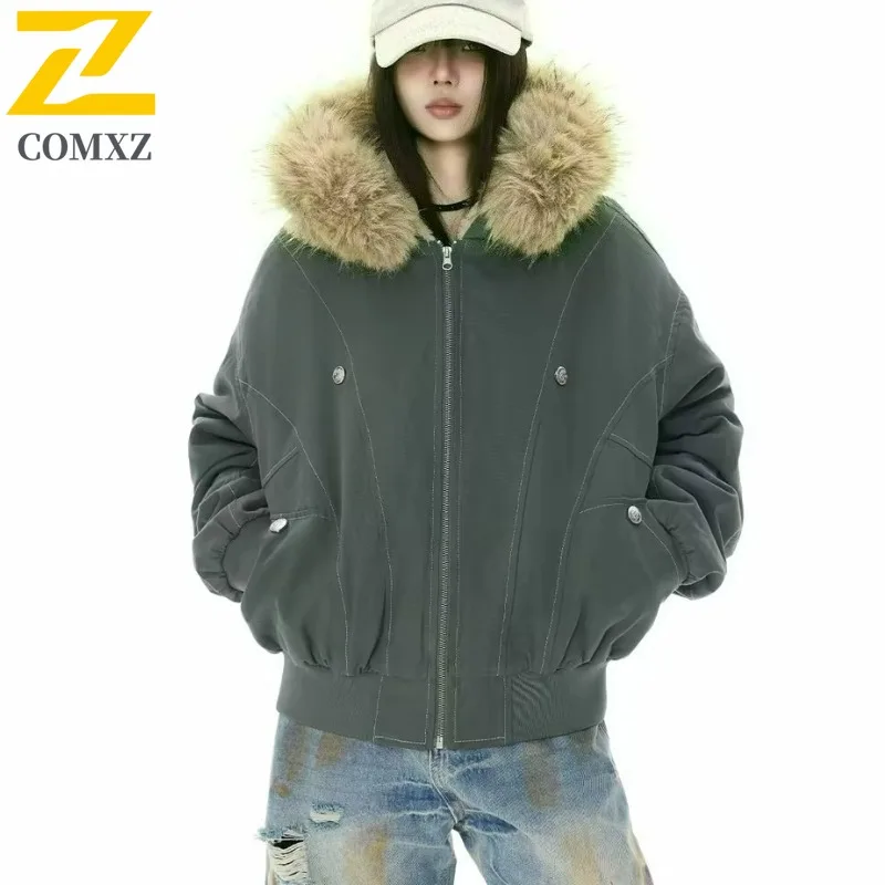 COMXZ Mens Padded Jacket Classic Fur Collar Hooded Outdoor Cycling Thickened Warm Parka Daily Style Comfortable Winter Clothing
COMXZ Mens Padded Jacket Classic Fur Collar Hooded Outdoor Cycling Thickened Warm Parka Daily Style Comfortable Winter Clothing