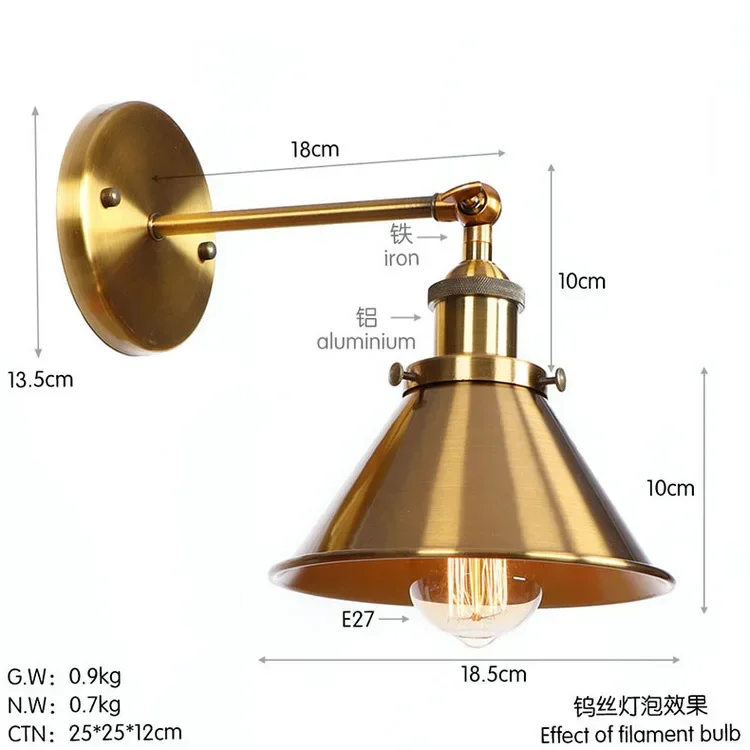 American Loft Brass Edison Wall Light Vintage Bathroom Mirror Loft Retro Wall Lights Sconce Industrial Home Lighting
American Loft Brass Edison Wall Light Vintage Bathroom Mirror Loft Retro Wall Lights Sconce Industrial Home Lighting