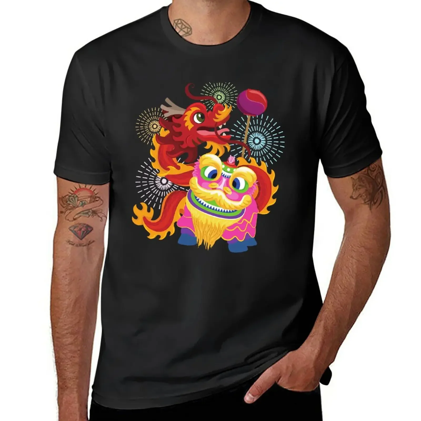 Lion and Dragon Dance T-Shirt vintage clothes Aesthetic clothing tops mens white t shirts
Lion and Dragon Dance T-Shirt vintage clothes Aesthetic clothing tops mens white t shirts