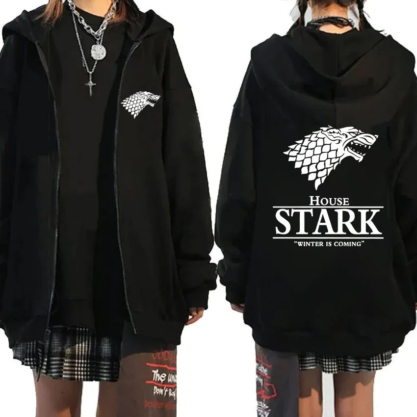 2026 New House Stark Men women Double Sided print Winter Zipper Hoodie Unisex harajuku vintage Coat Jacket Men women Sweatshirt
2026 New House Stark Men women Double Sided print Winter Zipper Hoodie Unisex harajuku vintage Coat Jacket Men women Sweatshirt
