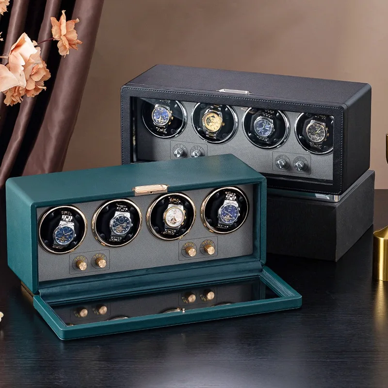 Automatic watch winder /watch box 4 slots new model green and black
Automatic watch winder /watch box 4 slots new model green and black