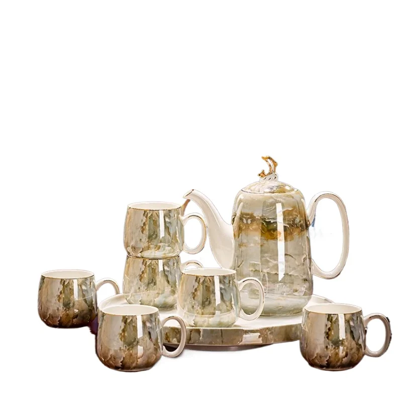 Jingdezhen high-end ceramic water set, household living room water cup and cup set, housewarming new home tea pot and cup set, l
Jingdezhen high-end ceramic water set, household living room water cup and cup set, housewarming new home tea pot and cup set, l