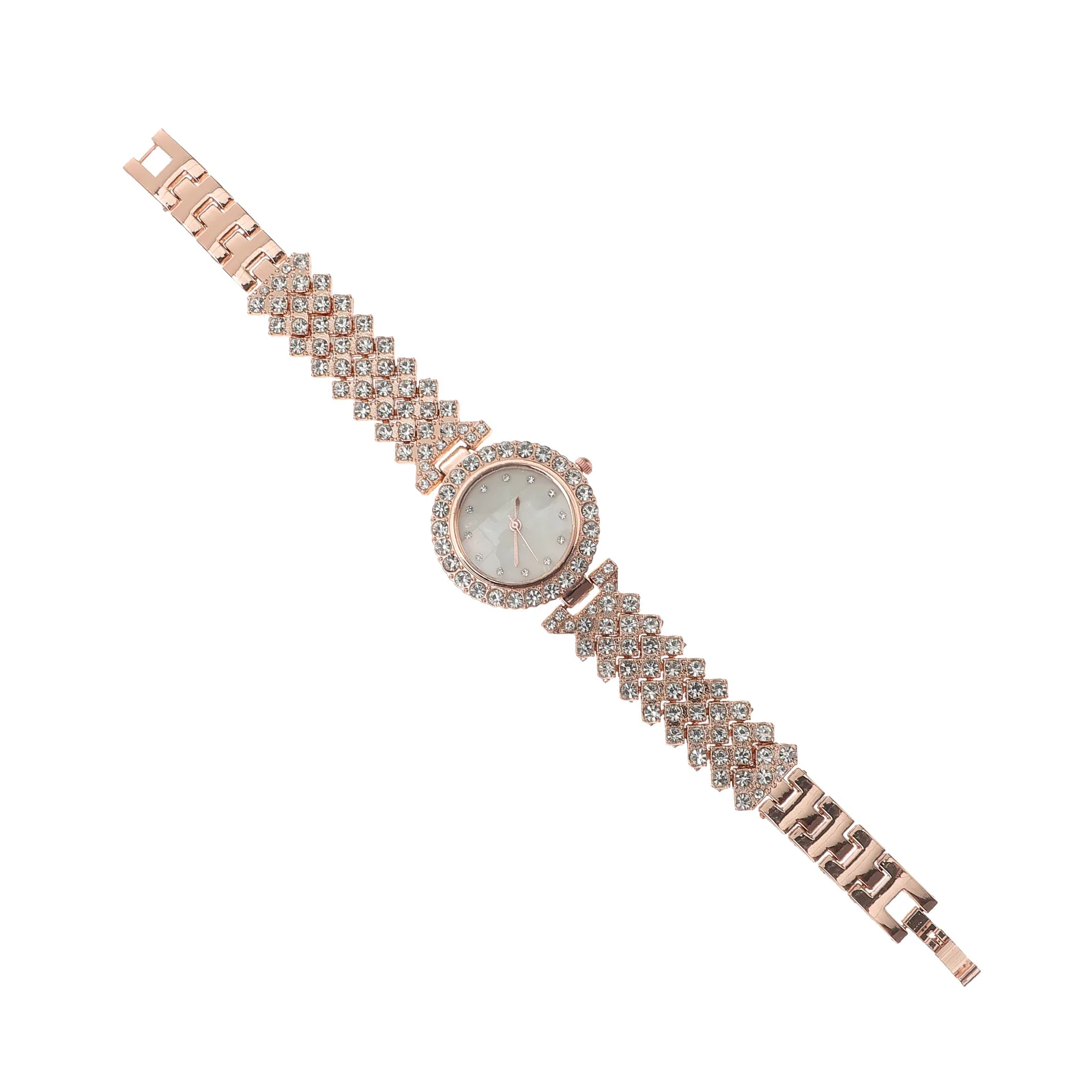 Diamond-Inlaid Bracelet Watch Alloy Women Wristwatch Wear-Resistant Decorative Ladies Quartz Watch Female Accessory
Diamond-Inlaid Bracelet Watch Alloy Women Wristwatch Wear-Resistant Decorative Ladies Quartz Watch Female Accessory