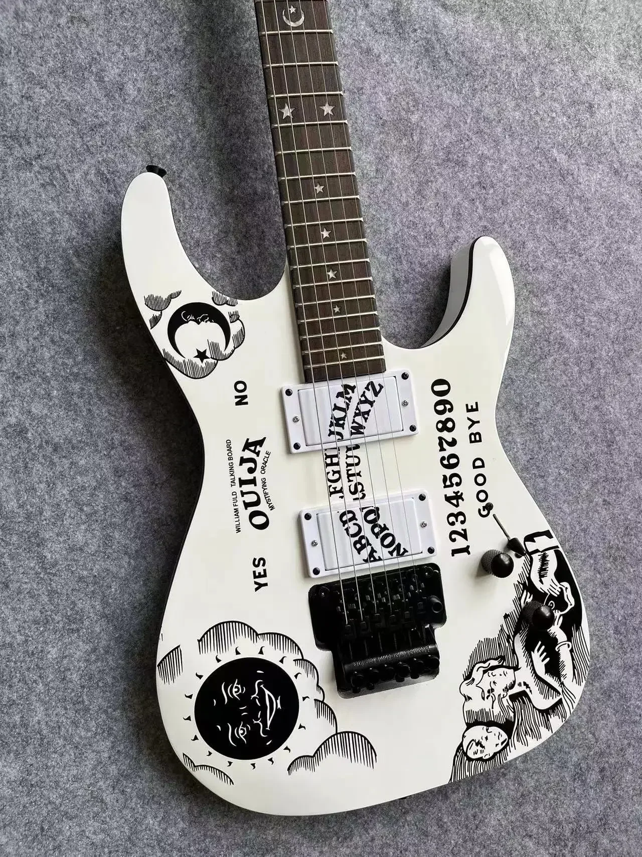 Top Quality ESP Custom Shop KH-2 Ouija Kirk Hammett Cynthia White Electric Guitar
Top Quality ESP Custom Shop KH-2 Ouija Kirk Hammett Cynthia White Electric Guitar
