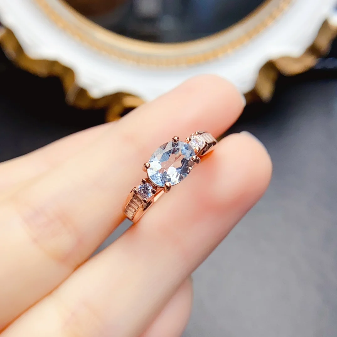 FS 6*8mmNatural Aquamarine Ring for Women S925 Sterling Silver Zircon Gift Charm Fine Wedding Jewelry With Certificate MeiBaPJ
FS 6*8mmNatural Aquamarine Ring for Women S925 Sterling Silver Zircon Gift Charm Fine Wedding Jewelry With Certificate MeiBaPJ