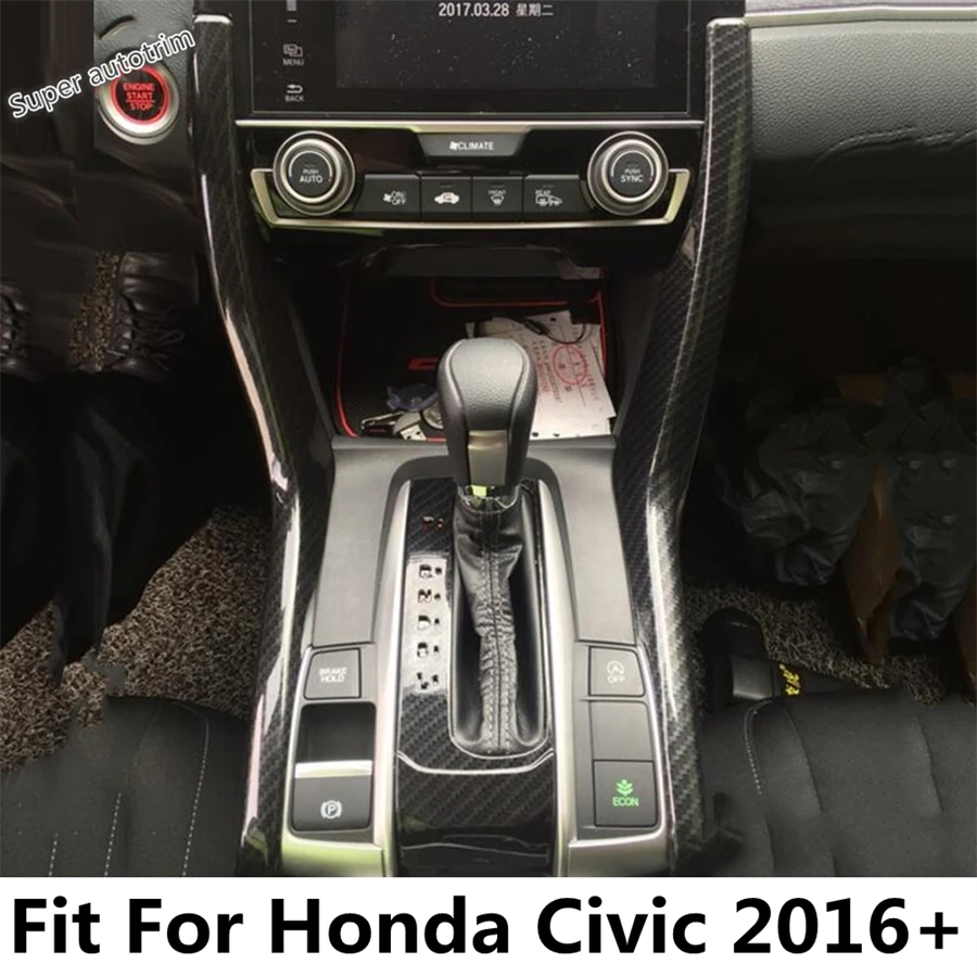 Central Control Shift Gear Box Frame Decoration Cover Trim Fit For Honda Civic 2016 - 2020 ABS Carbon Fiber Accessories Interior
Central Control Shift Gear Box Frame Decoration Cover Trim Fit For Honda Civic 2016 - 2020 ABS Carbon Fiber Accessories Interior