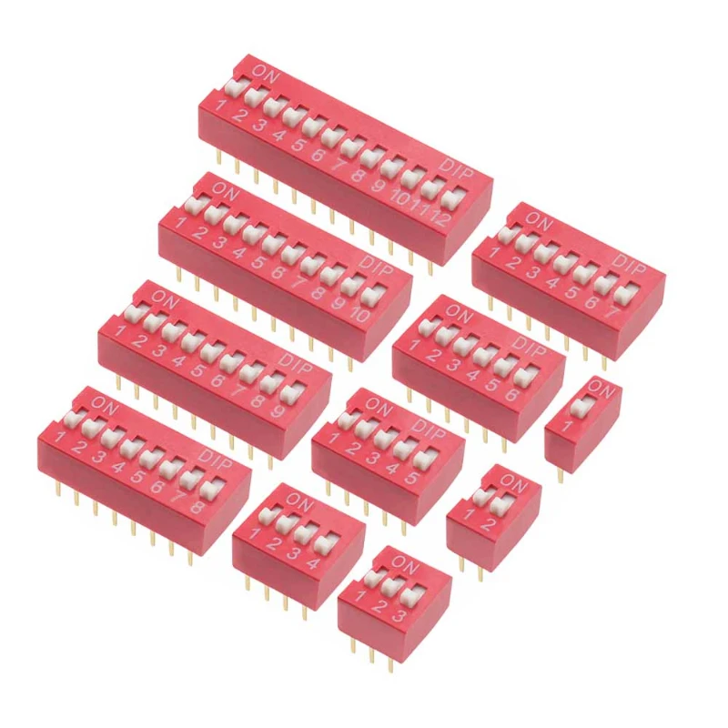 5/10Pcs/lot Red Toggle Switch Spacing 2.54MM DIP Dial The Code Switch 1 2 3 4 5 6 7 8 9 10 12 PIN Quick switch
5/10Pcs/lot Red Toggle Switch Spacing 2.54MM DIP Dial The Code Switch 1 2 3 4 5 6 7 8 9 10 12 PIN Quick switch