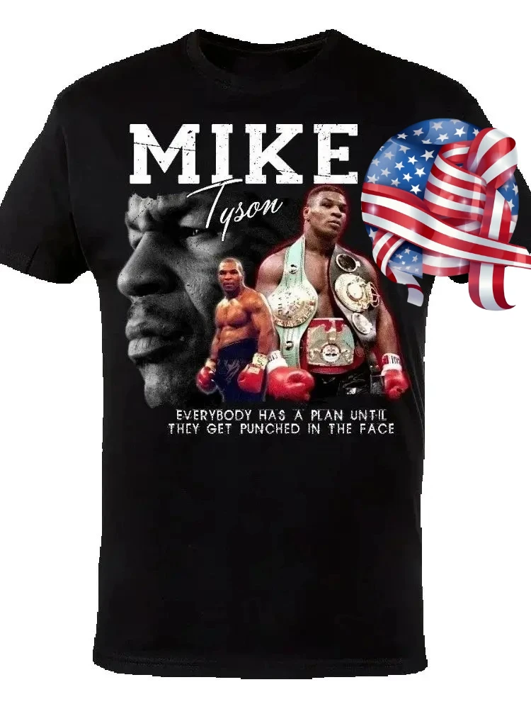 Черная футболка MMA Mike Tyson Boxing Gym, летняя хлопковая мужская футболка с круглым вырезом и коротким рукавом, новый размер S-3XL
Черная футболка MMA Mike Tyson Boxing Gym, летняя хлопковая мужская футболка с круглым вырезом и коротким рукавом, новый размер S-3XL