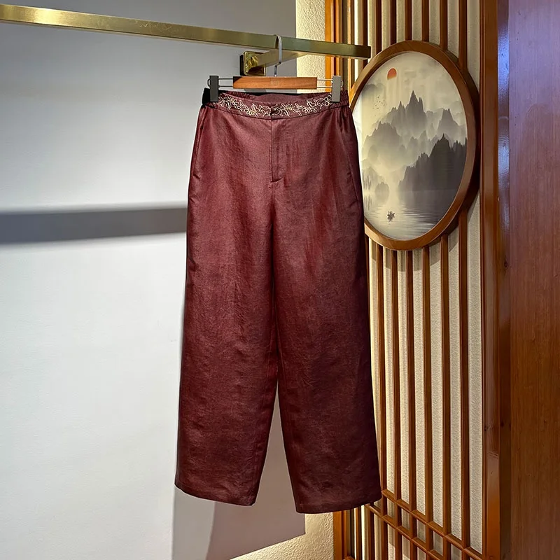 Red Cloud Silk High Waist Cra Pattern Xiangyun Straight Leg Pants Spring Summer New Sle Chinese Traditional Silk Pants
Red Cloud Silk High Waist Cra Pattern Xiangyun Straight Leg Pants Spring Summer New Sle Chinese Traditional Silk Pants