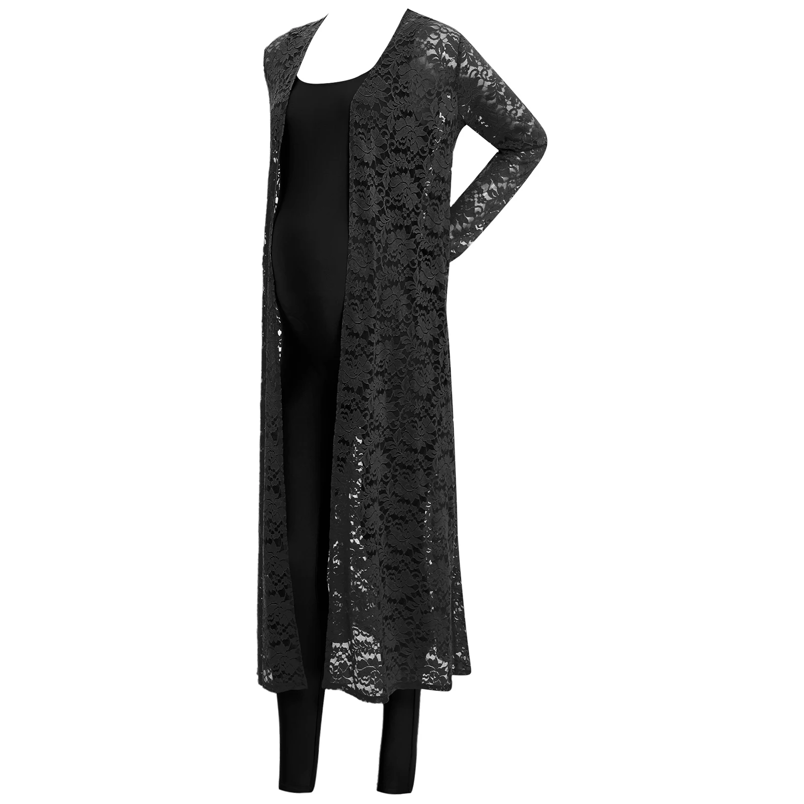 Maternity Leisure Clothes Summer Long Sleeve Open Front Lace Robe with Bodysuit Shapewear Pregnancy Women Outfit Daily Wear
Maternity Leisure Clothes Summer Long Sleeve Open Front Lace Robe with Bodysuit Shapewear Pregnancy Women Outfit Daily Wear