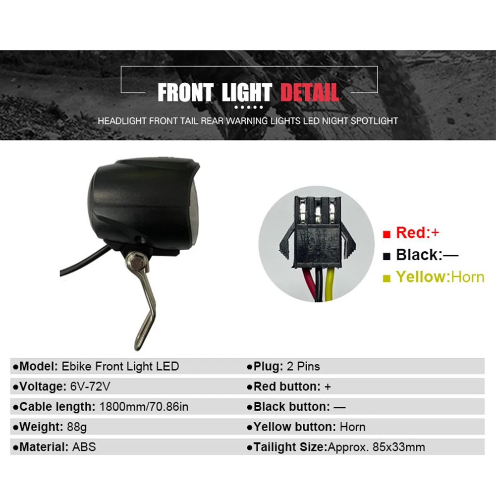 New Practical Ebike Headlight Tail Lights Spare Tail Lights 1 Set ABS Plastic Accessory Headlight Components Part
New Practical Ebike Headlight Tail Lights Spare Tail Lights 1 Set ABS Plastic Accessory Headlight Components Part