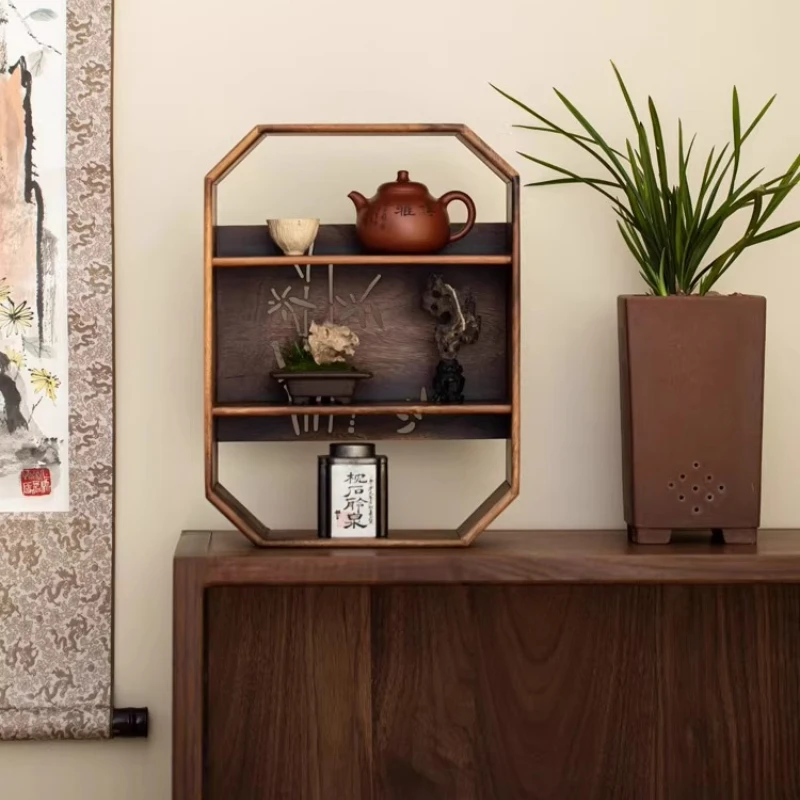  Элегантная полка в китайском стиле, подставка для чайного сервиза из цельного дерева, многослойная антикварная витрина, центральная часть домашнего декора
Элегантная полка в китайском стиле, подставка для чайного сервиза из цельного дерева, многослойная антикварная витрина, центральная часть домашнего декора
