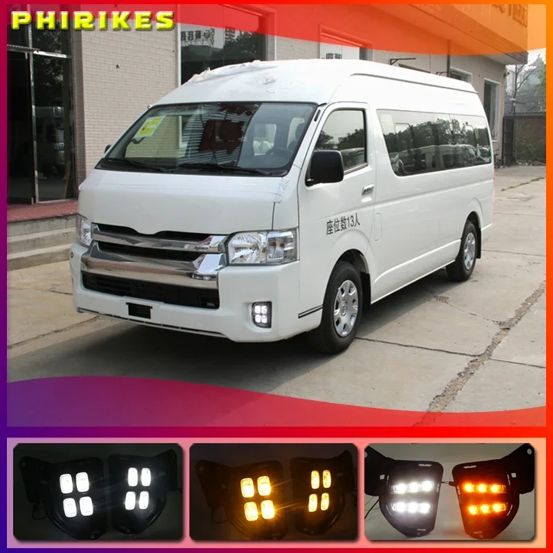 1set For Toyota Hiace 2014 2015 2016 LED DRL Daytime Running Light Daylight fog yellow turn Signal lamp car-Styling
1set For Toyota Hiace 2014 2015 2016 LED DRL Daytime Running Light Daylight fog yellow turn Signal lamp car-Styling