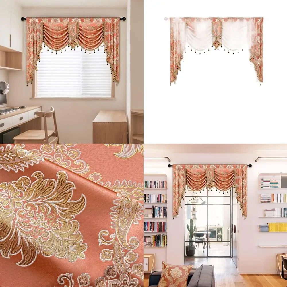 Elegant Coffee Jacquard Swag Valance for Living Room with Rod Pocket (59 Wide, Single Panel)
Elegant Coffee Jacquard Swag Valance for Living Room with Rod Pocket (59 Wide, Single Panel)