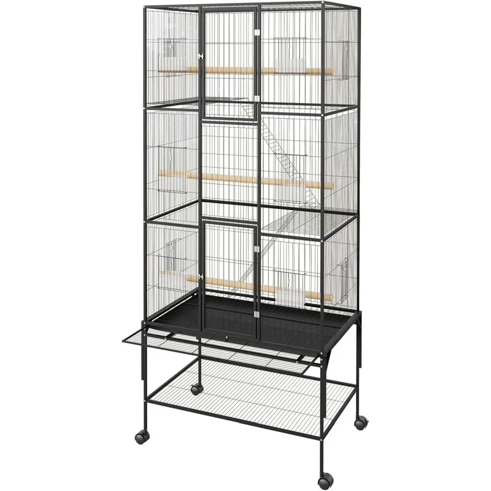 Металлическая клетка для птиц высотой 69 дюймов с подставкой на колесиках - широкая, легкая клетка для попугаев, корелл, конуров, волнистых попугайчиков, неразлучников
Металлическая клетка для птиц высотой 69 дюймов с подставкой на колесиках - широкая, легкая клетка для попугаев, корелл, конуров, волнистых попугайчиков, неразлучников