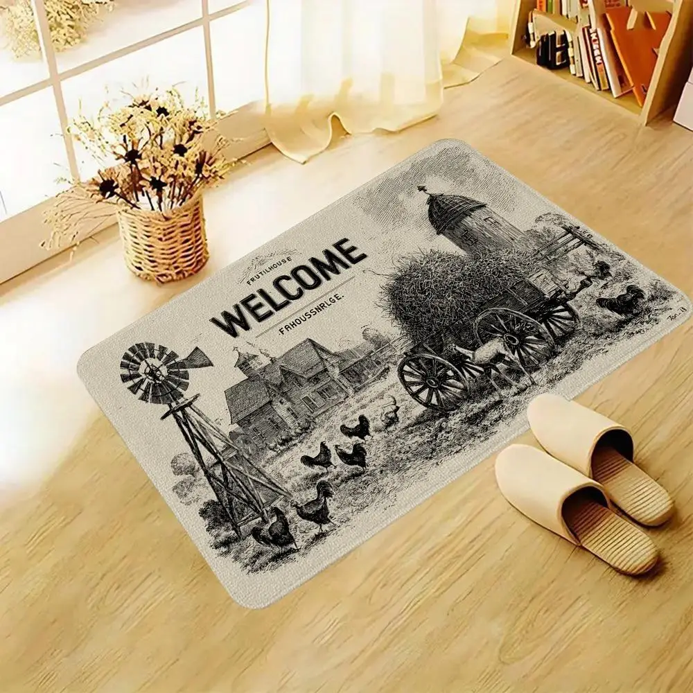 Contemporary Rug Rustic Roosters Barns for Bedroom Living Room Kitchen Indoor Holiday Autumn Summer Christmas
Contemporary Rug Rustic Roosters Barns for Bedroom Living Room Kitchen Indoor Holiday Autumn Summer Christmas
