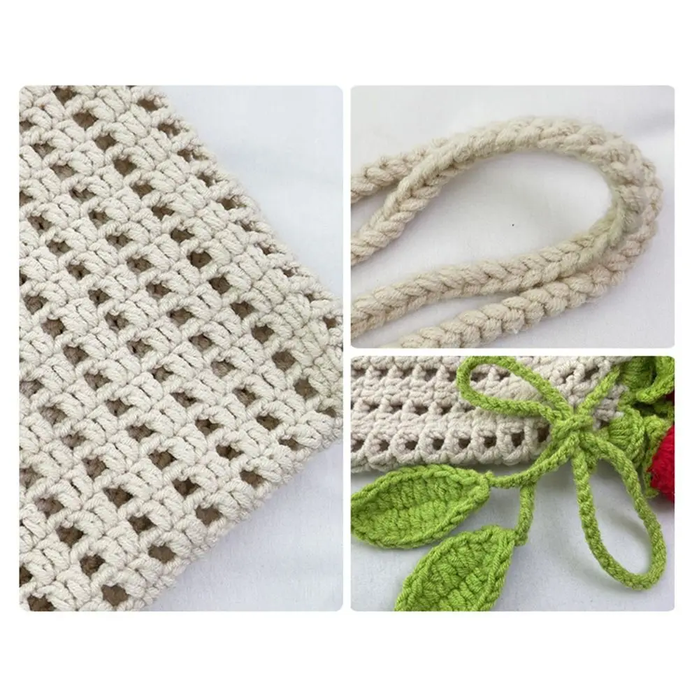 New Floral Hollowed Out Rose Crochet Handbag Polyester Casual Armpit Bag Large Capacity Shoulder Bag
New Floral Hollowed Out Rose Crochet Handbag Polyester Casual Armpit Bag Large Capacity Shoulder Bag