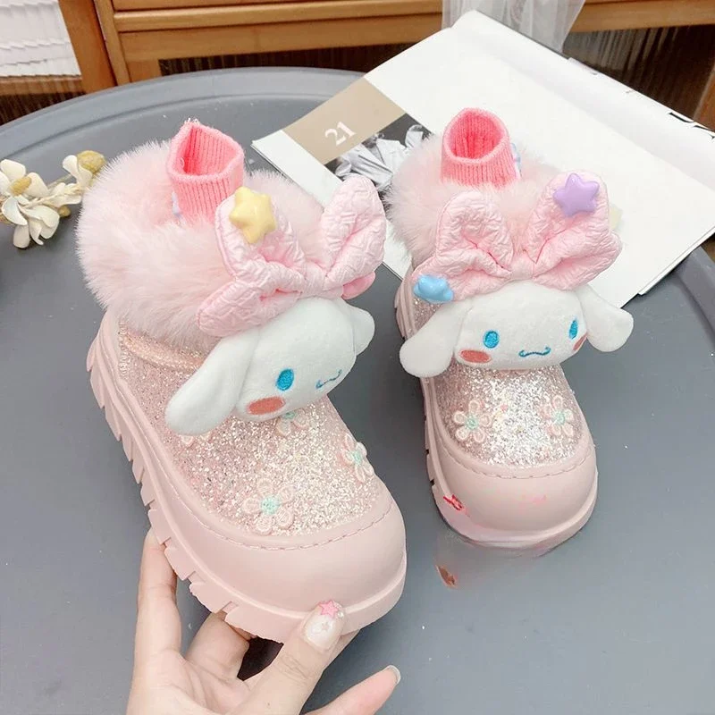 Теплые зимние сапоги с мультяшным бантом Cinnamoroll, новые зимние женские короткие сапоги, милые бархатные хлопковые туфли, подарок на день рождения, оптовая продажа
Теплые зимние сапоги с мультяшным бантом Cinnamoroll, новые зимние женские короткие сапоги, милые бархатные хлопковые туфли, подарок на день рождения, оптовая продажа