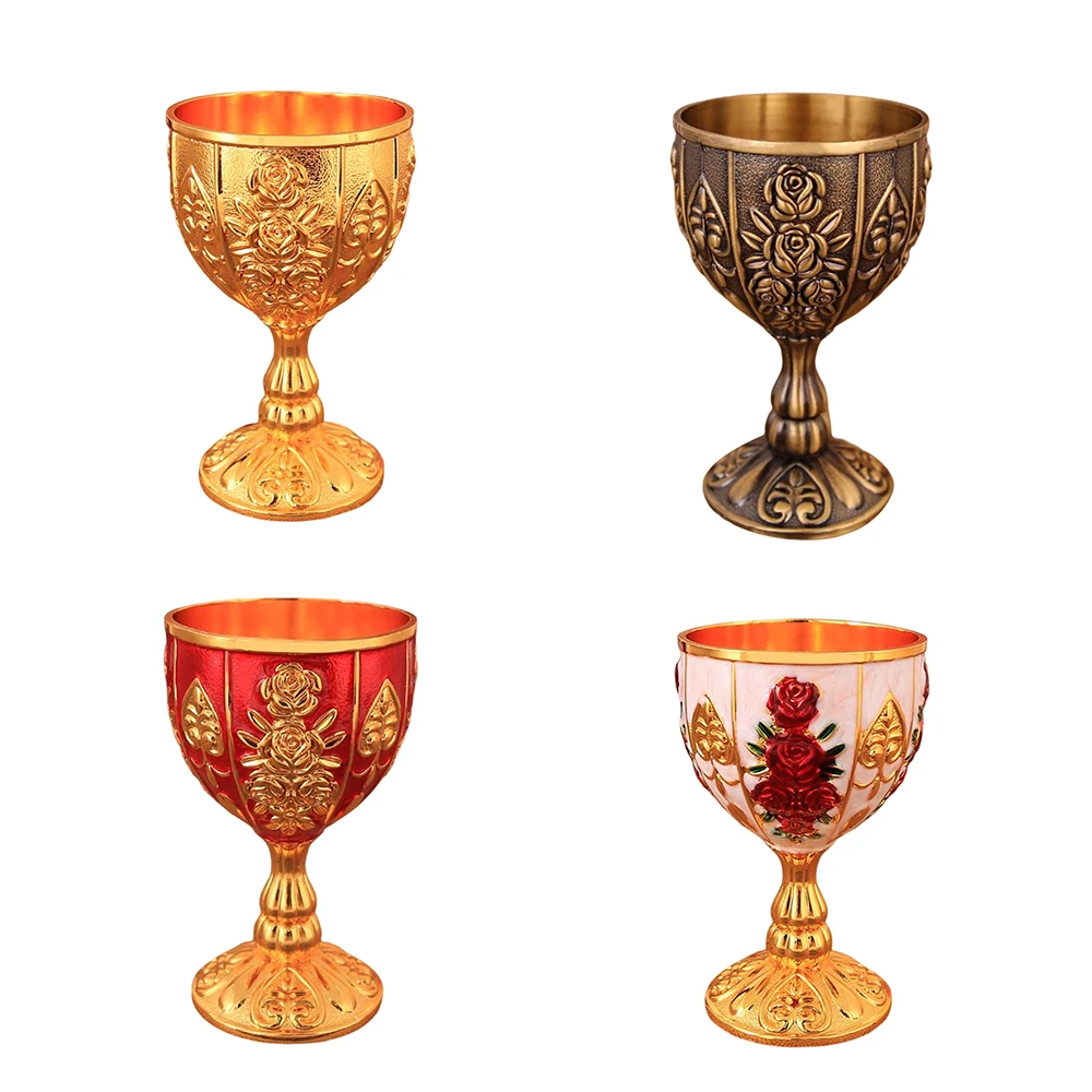 100ml Wine Cup Zinc Alloy Fake Antique Retro Carved Chalice Gold European Style Bar Vintage Decor Creative Home Decoration Gift
100ml Wine Cup Zinc Alloy Fake Antique Retro Carved Chalice Gold European Style Bar Vintage Decor Creative Home Decoration Gift