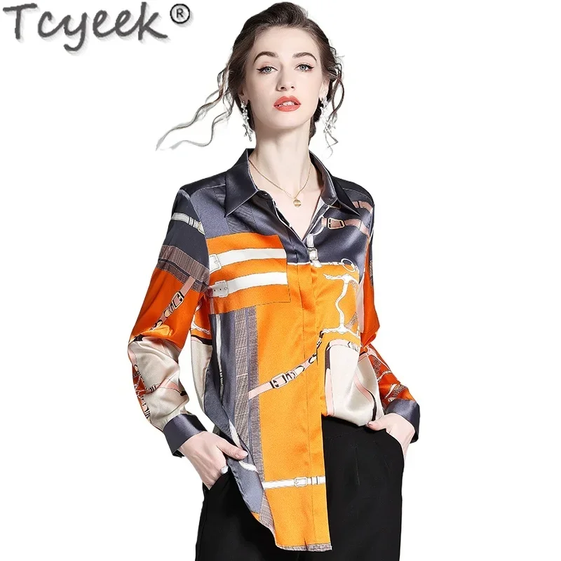 Tcyeek Весенняя 95% шелковая блузка женская Роскошные винтажные топы для женской одежды Свободные рубашки с цветочным принтом Блузка Женская
Tcyeek Весенняя 95% шелковая блузка женская Роскошные винтажные топы для женской одежды Свободные рубашки с цветочным принтом Блузка Женская