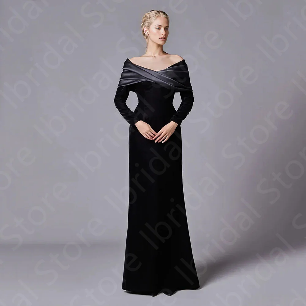 Customized Elegant Evening Dresses Mermaid Black Contrast Color Prom Gowns Off Shoulder Wedding Guest Dresses Long Sleeves
Customized Elegant Evening Dresses Mermaid Black Contrast Color Prom Gowns Off Shoulder Wedding Guest Dresses Long Sleeves