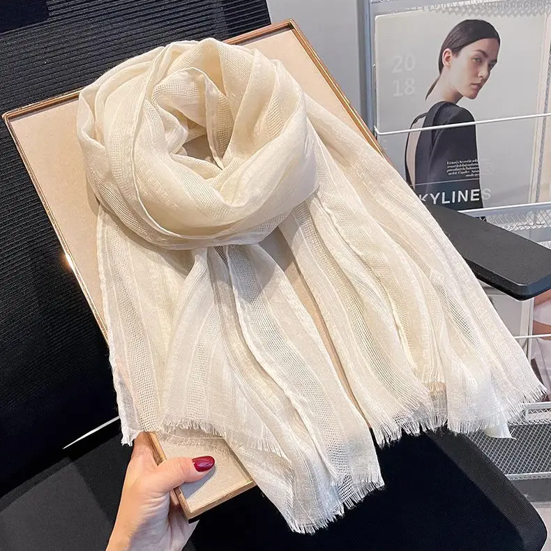 Spring Summer Fashion Women Solid Color Beach Silk Scarf Shawls Female All-match Sunscreen Thin Elegatn Soft Beach Scarf L80
Spring Summer Fashion Women Solid Color Beach Silk Scarf Shawls Female All-match Sunscreen Thin Elegatn Soft Beach Scarf L80