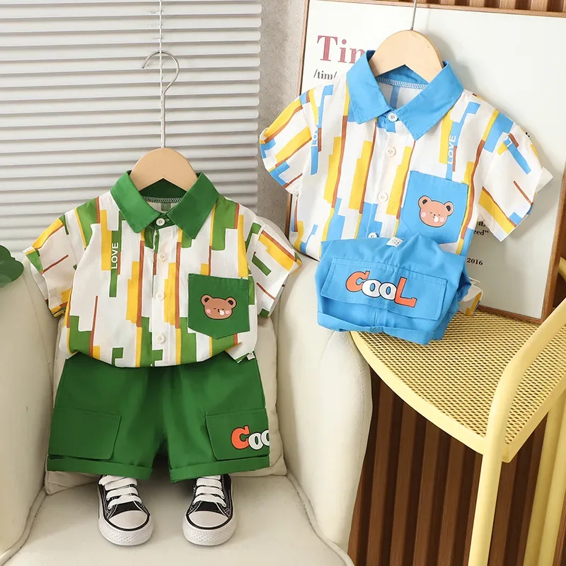 New Summer Baby Clothes Suit Children Shirt Shorts 2Pcs/Sets Toddler Boys Clothing Infant Casual Sports Costume Kids Tracksuits
New Summer Baby Clothes Suit Children Shirt Shorts 2Pcs/Sets Toddler Boys Clothing Infant Casual Sports Costume Kids Tracksuits