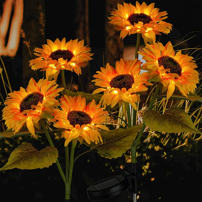 Solar Sunflowers LED Ground Light Outdoor Sun Flower Lights Lawn Lamp Waterproof Landscape Fence Garden Wedding Party Decoration
Solar Sunflowers LED Ground Light Outdoor Sun Flower Lights Lawn Lamp Waterproof Landscape Fence Garden Wedding Party Decoration