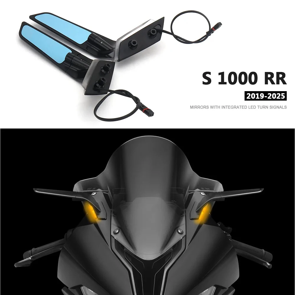 For BMW S1000RR S 1000 RR 2019-2025 Motorcycle Rear View Side Mirrors with LED Turn Signal Light Rearview Mirror Accessories
For BMW S1000RR S 1000 RR 2019-2025 Motorcycle Rear View Side Mirrors with LED Turn Signal Light Rearview Mirror Accessories