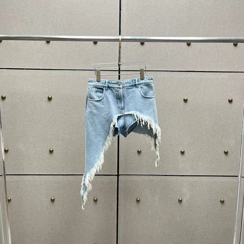 Women's Asymmetrical Frayed-Edge Denim Shorts, Casual and Versatile Commuter Skirt-Shorts, 2026, New Arrival, Y2K, Skirt
Women's Asymmetrical Frayed-Edge Denim Shorts, Casual and Versatile Commuter Skirt-Shorts, 2026, New Arrival, Y2K, Skirt