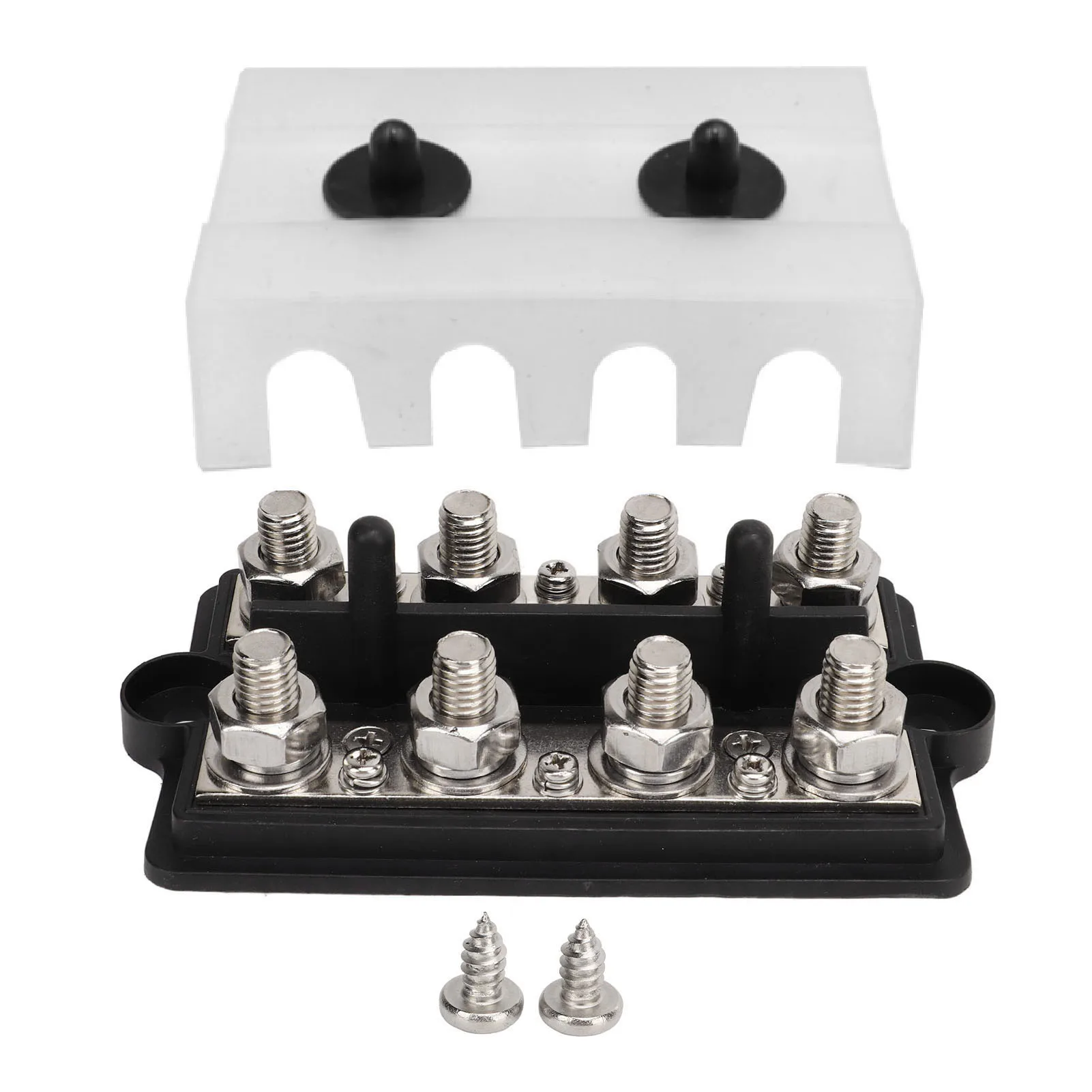 RV Bus Bar Marine Motorhome Battery Terminal Power Distribution Block 2 Row M8 Stud DC12‑48V 150A RVs Accessories
RV Bus Bar Marine Motorhome Battery Terminal Power Distribution Block 2 Row M8 Stud DC12‑48V 150A RVs Accessories