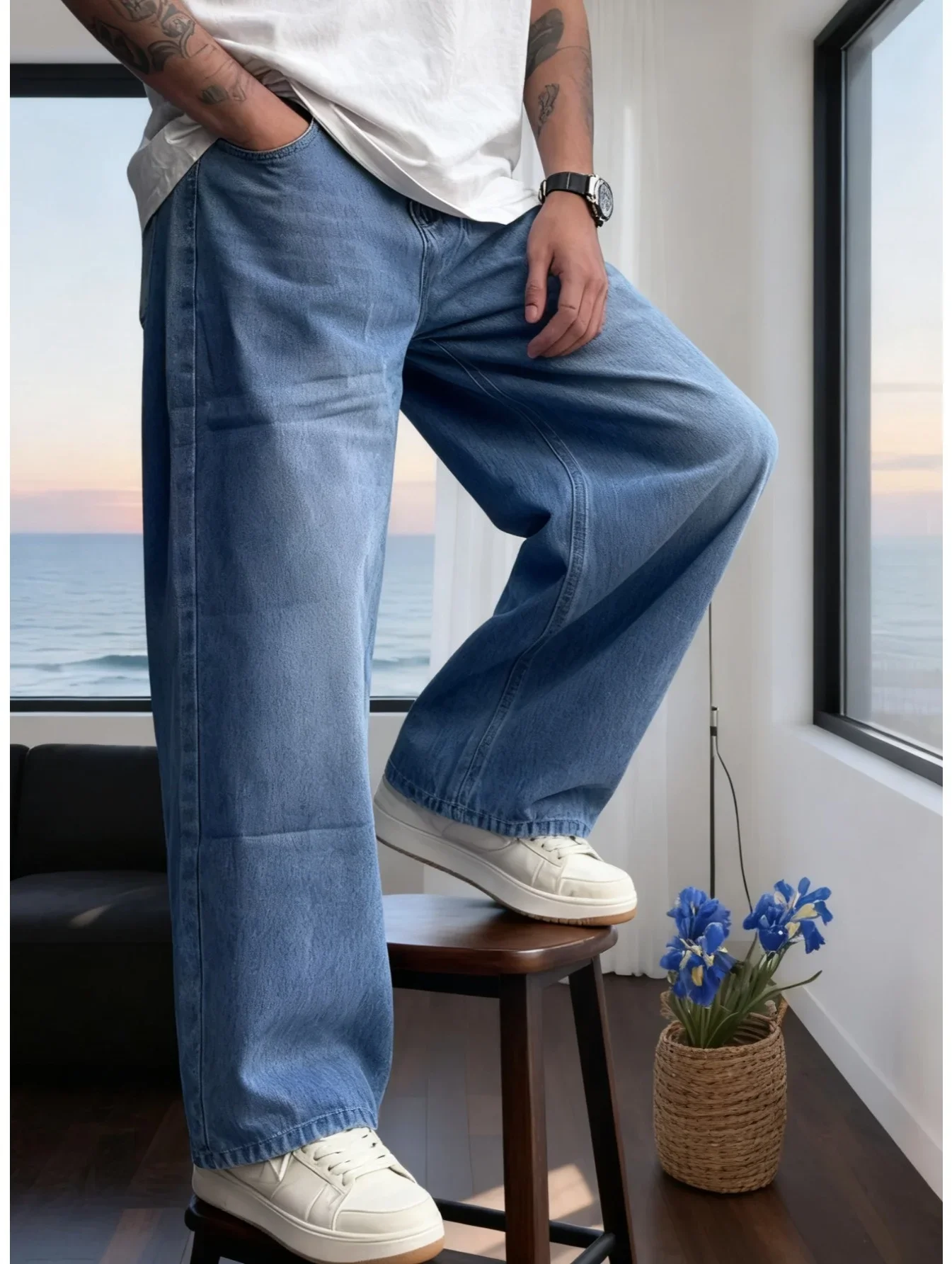 1PC Men's Vintage Distressed Washed Wide-Leg Jeans EU Size Loose Comfortable Retro Versatile 4-Season Gift
1PC Men's Vintage Distressed Washed Wide-Leg Jeans EU Size Loose Comfortable Retro Versatile 4-Season Gift