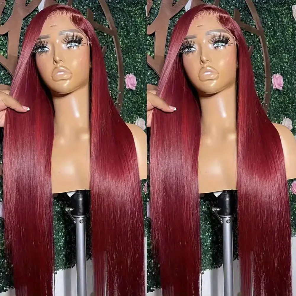 Human Hair 200 Density Human Hair Pre Plucked Straight Burgundy 99J# Wigs For Women 13x4 Lace Wigs
Human Hair 200 Density Human Hair Pre Plucked Straight Burgundy 99J# Wigs For Women 13x4 Lace Wigs