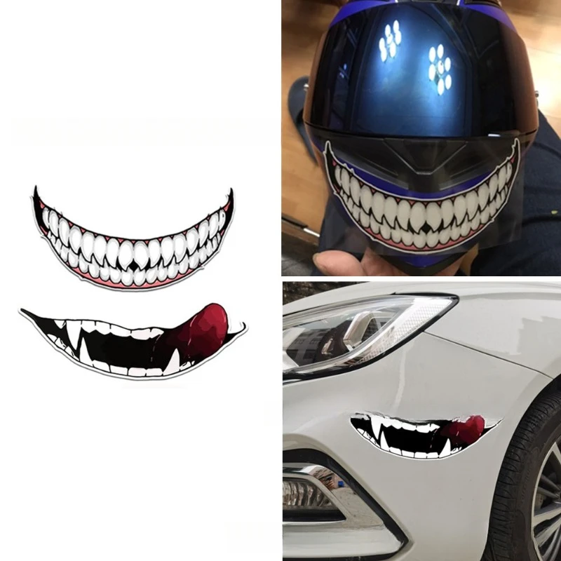 Motorcycle Helmet Stickers, Evil Teeth Car Stickers, Dark Personality Teeth Reflective Decorative Stickers
Motorcycle Helmet Stickers, Evil Teeth Car Stickers, Dark Personality Teeth Reflective Decorative Stickers