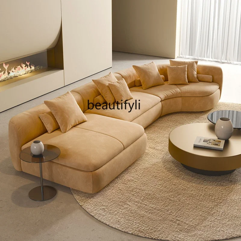 A48 Italian minimalist curved fabric sofa Modern minimalist living room, creamy style, creative
A48 Italian minimalist curved fabric sofa Modern minimalist living room, creamy style, creative