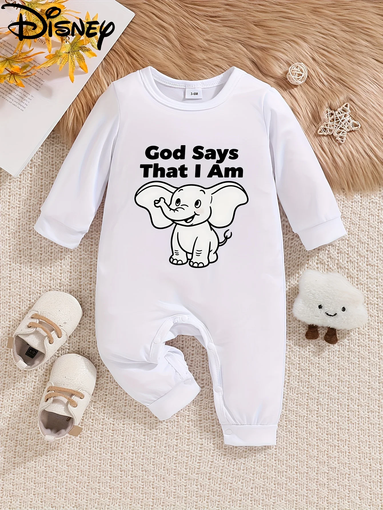 【Authorized】Disney Dumbo Baby Long-Sleeve Romper, Cute Pattern Print, Round Neck, Soft and Comfortable, Machine Washable, Suitable for All Seasons, Suitable for Outdoor Wear
【Authorized】Disney Dumbo Baby Long-Sleeve Romper, Cute Pattern Print, Round Neck, Soft and Comfortable, Machine Washable, Suitable for All Seasons, Suitable for Outdoor Wear