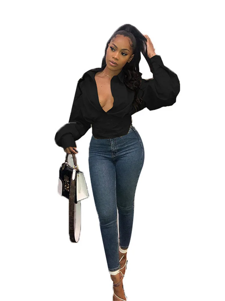 Women's Pure Color Shirt with Lantern Sleeves Turn-down Collar Casual Style Long Sleeve Summer Fashion Chinese Production
Women's Pure Color Shirt with Lantern Sleeves Turn-down Collar Casual Style Long Sleeve Summer Fashion Chinese Production