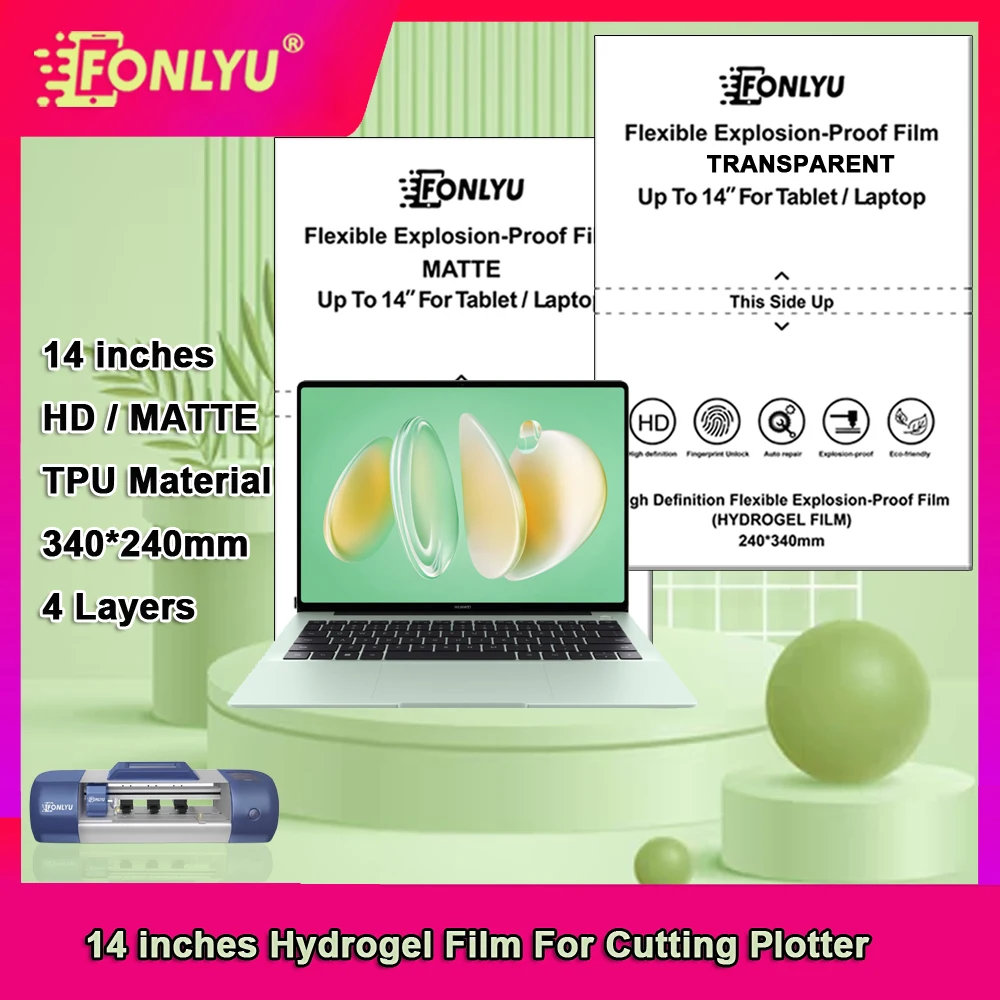 FONLYU Soft TPU Film for Tablets Laptop Hydrogel Sheets Screen Protector for Hydraulic Cutting Machine 14 inch película Sticker
FONLYU Soft TPU Film for Tablets Laptop Hydrogel Sheets Screen Protector for Hydraulic Cutting Machine 14 inch película Sticker