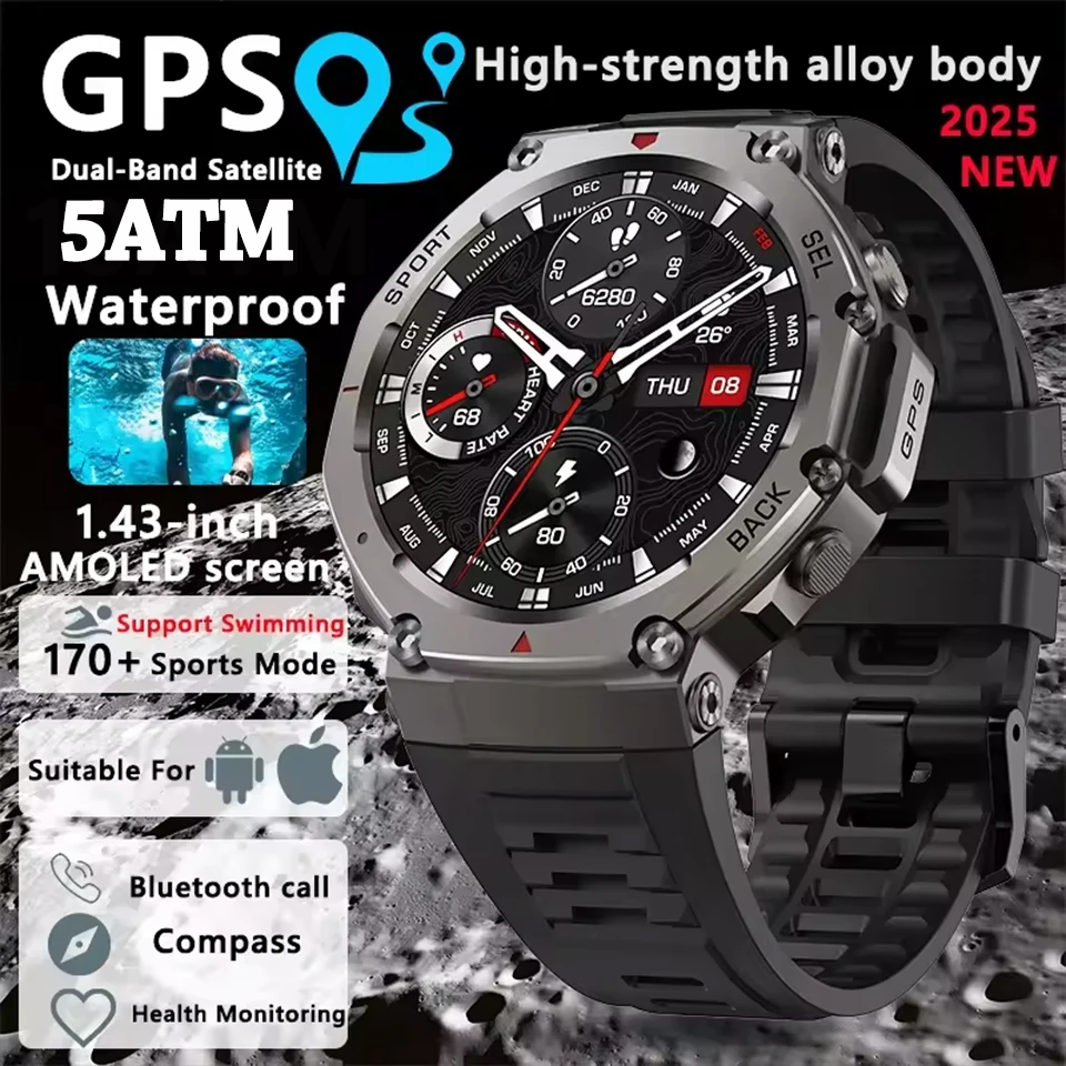 2025 NEW Outdoor Rugged Military Built-in Dual Frequency GPS Smart Watch Swimming Waterproof Extreme Sports Durable Smart Watch
2025 NEW Outdoor Rugged Military Built-in Dual Frequency GPS Smart Watch Swimming Waterproof Extreme Sports Durable Smart Watch