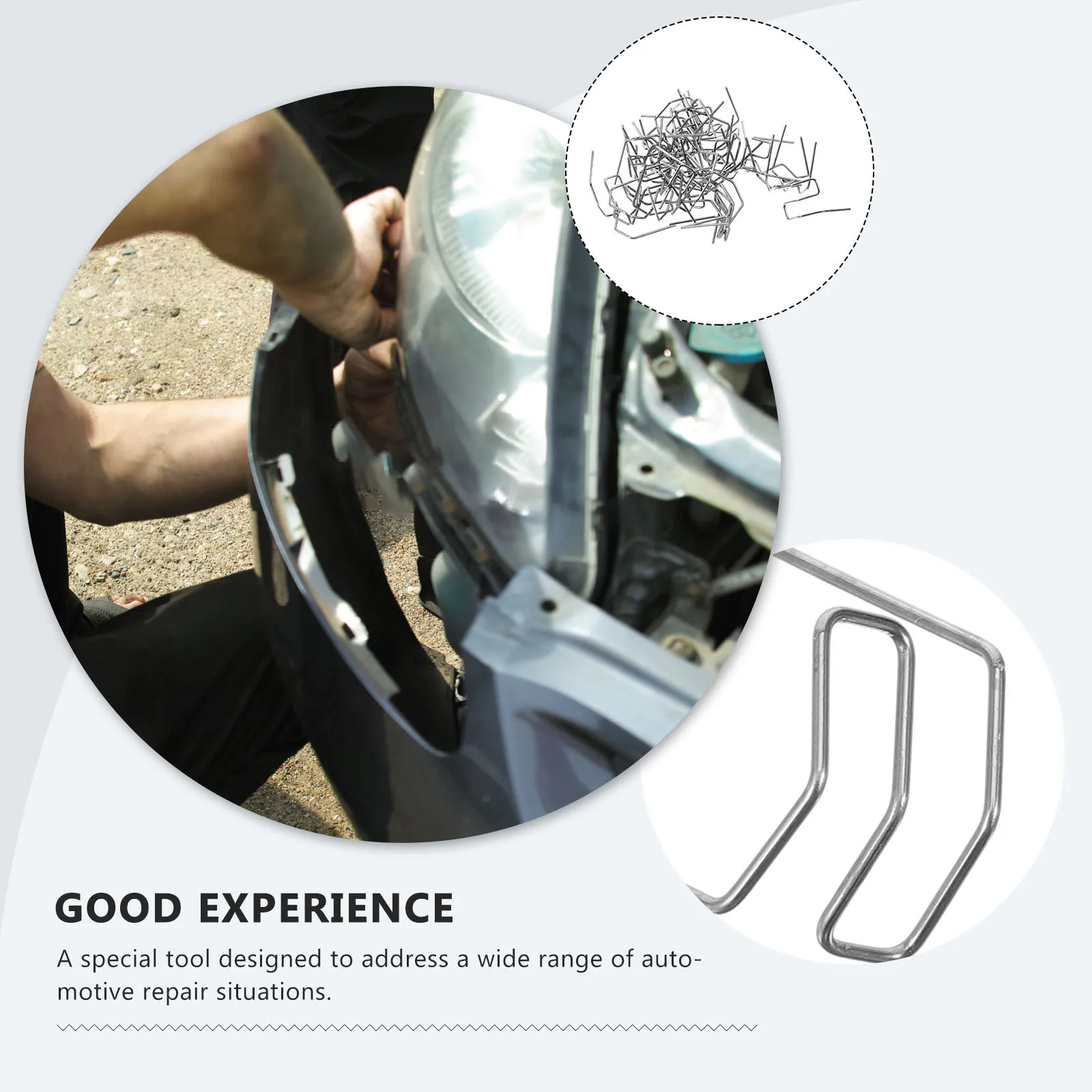 100Pcs Hot Staple 0.8mm Car Bumper Repair Welding Wire Metal Rod for Auto Plastic Welding Vehicle Exterior Fix and Restoration
100Pcs Hot Staple 0.8mm Car Bumper Repair Welding Wire Metal Rod for Auto Plastic Welding Vehicle Exterior Fix and Restoration