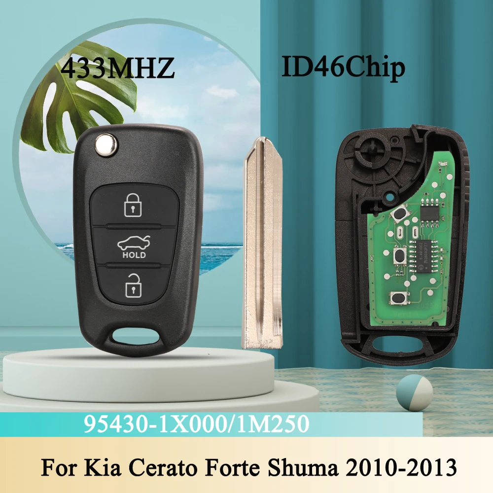 jingyuqin Folding Remote control car key 95430-1X000/1M250 For Kia Cerato FORTE Shuma 2010-2013 Sedan 433MHZ FSK ID46 Chip
jingyuqin Folding Remote control car key 95430-1X000/1M250 For Kia Cerato FORTE Shuma 2010-2013 Sedan 433MHZ FSK ID46 Chip
