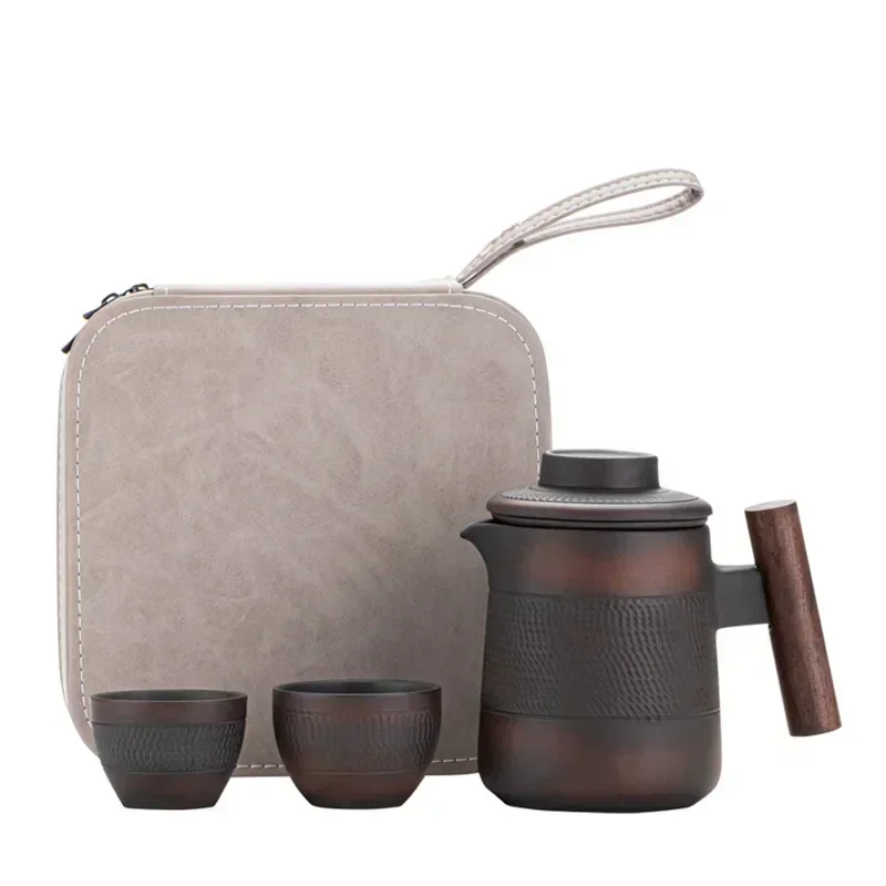 High-end Purple Pottery RetroTea Set Outdoor Travel Tea Set Portable Kungfu Tea Set Teapot Small Package Birthday Gift
High-end Purple Pottery RetroTea Set Outdoor Travel Tea Set Portable Kungfu Tea Set Teapot Small Package Birthday Gift