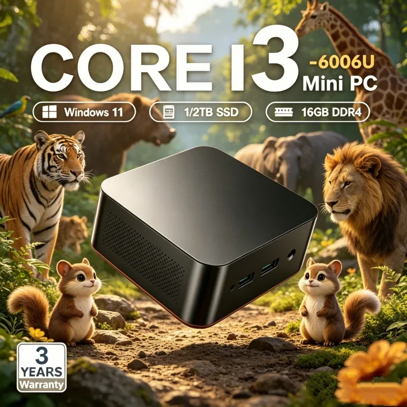 2026 Lucent Thinshell MINI PC Windows 11 Pro Core I3 6006U RAM 1TB SSD WIFI 6 BT5.2 4K HD Radiant Mild Gaming Home Learning
2026 Lucent Thinshell MINI PC Windows 11 Pro Core I3 6006U RAM 1TB SSD WIFI 6 BT5.2 4K HD Radiant Mild Gaming Home Learning