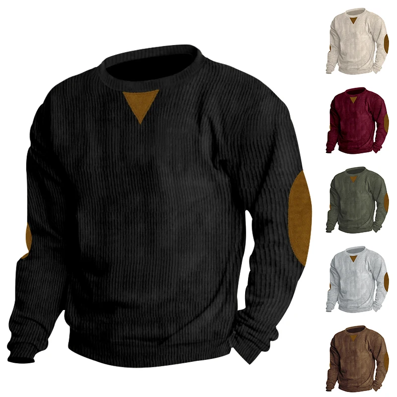 Autumn Winter New Men's Corduroy Thermal Round Gym T-shirt Casual Sports Long sleeved Wear resistant Fabric Splicing Sweatshirt
Autumn Winter New Men's Corduroy Thermal Round Gym T-shirt Casual Sports Long sleeved Wear resistant Fabric Splicing Sweatshirt